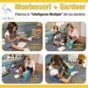 Juegos Montessori 2 3 4 5 Años, Juegos Niños, Juego Pirámide Regalo Bebé Niña Juguetes Educativos de Madera con Pizarra Magnética Ábaco Cubo