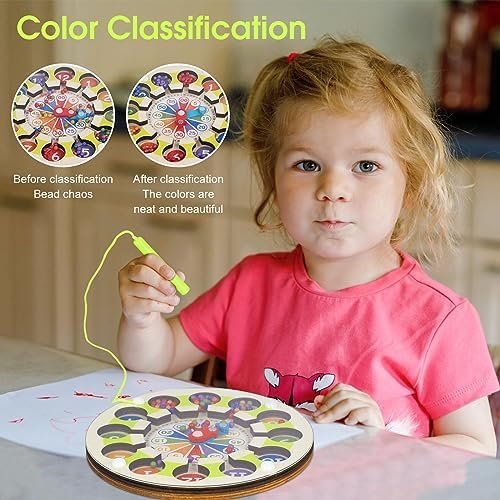 Juguetes Magnético de Madera - Juguetes Educativos Montessori, Juego de Combinación de Colores & Clasificación Motricidad Fina Juguetes Niños 3 4 5 6 Años Juegos Educativos