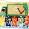 TOP BRIGHT Tablero de laberinto magnético Montessori juguetes para niños de 3 a 5 años, juego de clasificación de imanes de basura de madera, juguetes educativos, juguete de viaje para niños pequeños,