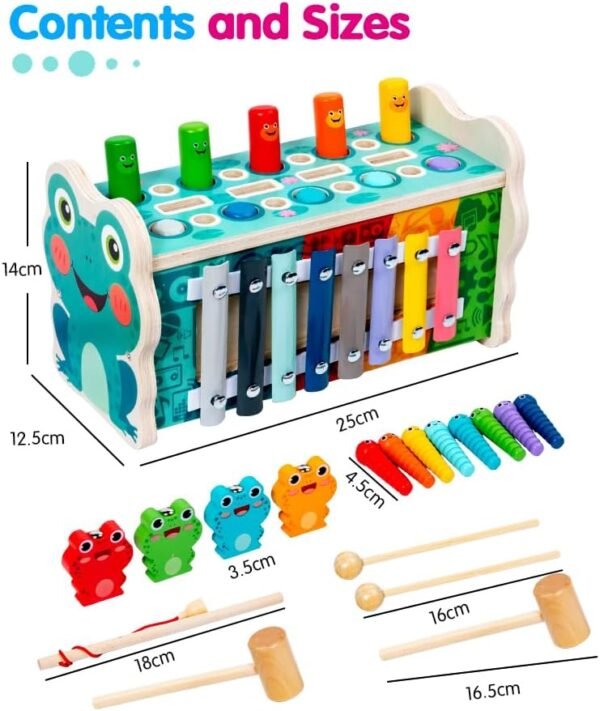 Juguetes Montessori Niños Niña 1 2 3 Año Juegos Educativos Niños Niña 3 4 5 6 Años con Xilofono Juguetes Magneticos de Madera Juego Brinquedos Bebe Cumpleaños Navidad Regalo Niña Niños 2 3 4 5 6 años