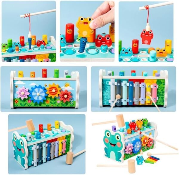 Juguetes Montessori Niños Niña 1 2 3 Año Juegos Educativos Niños Niña 3 4 5 6 Años con Xilofono Juguetes Magneticos de Madera Juego Brinquedos Bebe Cumpleaños Navidad Regalo Niña Niños 2 3 4 5 6 años