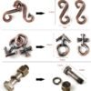 Rompecabezas Metal, Joyeee Brain Teaser Puzzle Desbloqueo Enclavamiento Desenreda Juego IQ Entrenamiento, Juguetes de Educativa Inteligencia para Adultos y Niños Challenge, Dificultad Alta - 36Pcs A