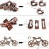 Rompecabezas Metal, Joyeee Brain Teaser Puzzle Desbloqueo Enclavamiento Desenreda Juego IQ Entrenamiento, Juguetes de Educativa Inteligencia para Adultos y Niños Challenge, Dificultad Alta - 36Pcs A