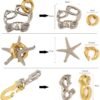 Rompecabezas Metal, Joyeee Brain Teaser Puzzle Desbloqueo Enclavamiento Desenreda Juego IQ Entrenamiento, Juguetes de Educativa Inteligencia para Adultos y Niños Challenge, Dificultad Alta - 36Pcs A