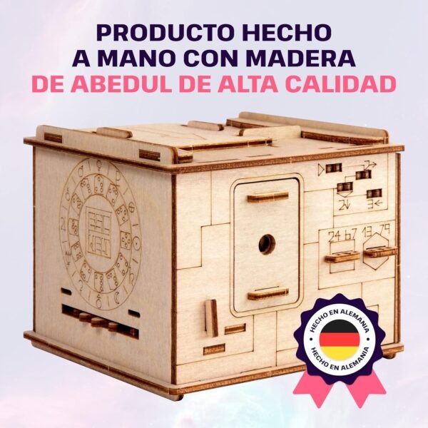 ESC Welt Space Box - Caja Rompecabezas de Madera con Compartimentos Ocultos para Adolescentes y Adultos - Caja Secreta para Jugar en Familia - Caja Escape Room para Fanáticos de los Rompecabezas