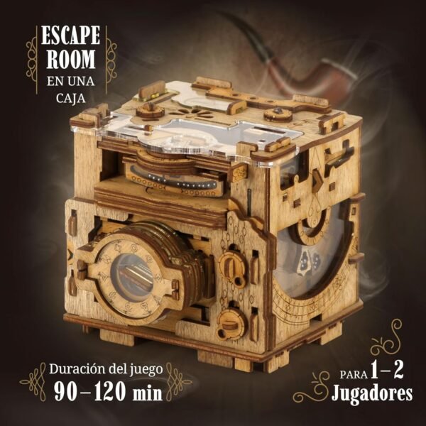iDventure Cluebox Pro - La Cámara de Sherlock - Juego de Escape Room - Puzzle 3D de Madera - Caja Secreta Japonesa - Regalo Original - Caja para Dinero Boda - Rompecabezas Originales para Adultos