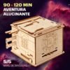 ESC Welt Space Box - Caja Rompecabezas de Madera con Compartimentos Ocultos para Adolescentes y Adultos - Caja Secreta para Jugar en Familia - Caja Escape Room para Fanáticos de los Rompecabezas