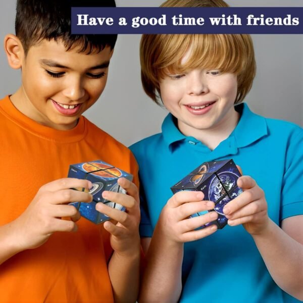 LiRiQi Magic Star Cubo, Cubo mágica Estrella 2 en 1, Cubo Infinito, Juguetes Ciencia Popular Rompecabezas Mágicos para Niños y Adultos, Cubo Creativo de descompresión, Puzzles 3D, Juguetes educativos