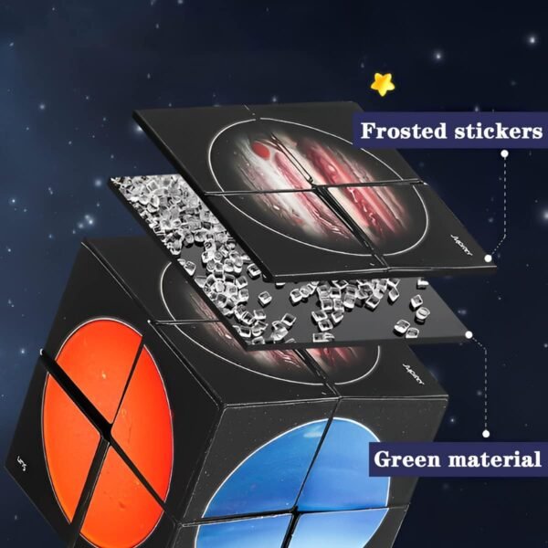 LiRiQi Magic Star Cubo, Cubo mágica Estrella 2 en 1, Cubo Infinito, Juguetes Ciencia Popular Rompecabezas Mágicos para Niños y Adultos, Cubo Creativo de descompresión, Puzzles 3D, Juguetes educativos