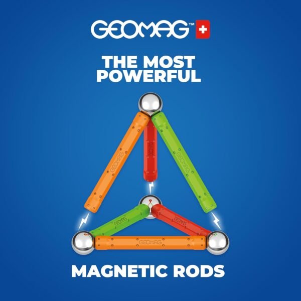 Geomag- Supercolor N.A Construcción Magnéticos, Color Azul, Verde, Amarillo, Naranja, Rojo (392)