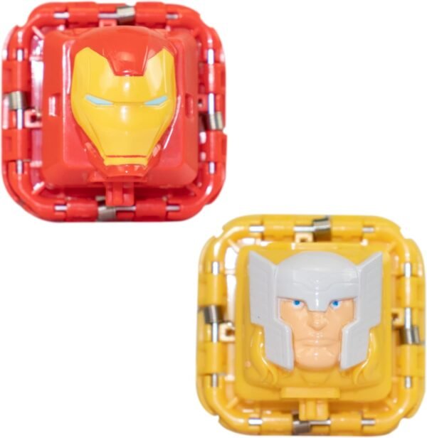 Battle Cubes Paquete de 2 Vengadores - Iron Man y Thor, Papel de Roca, Juego de Tijeras