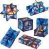 LiRiQi Magic Star Cubo, Cubo mágica Estrella 2 en 1, Cubo Infinito, Juguetes Ciencia Popular Rompecabezas Mágicos para Niños y Adultos, Cubo Creativo de descompresión, Puzzles 3D, Juguetes educativos