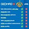Geomag- Supercolor N.A Construcción Magnéticos, Color Azul, Verde, Amarillo, Naranja, Rojo (392)