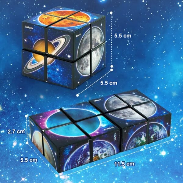 Euclidean Cube Star Cube 2 en 1 Yoshimoto Cube para niños y adultos, regalo de juguete para niños y niñas de 8 a 12 años