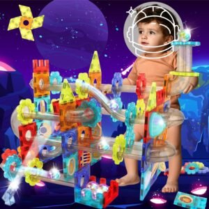 Glitter Bloques Magneticos Construccion Niños 3D Juegos Imanes, 81 Piezas Magnetic Tiles Juguetes, Multicolor Educativos Magnéticos Building Blocks Kit, Creatividad Regalos para Chicos Niñas