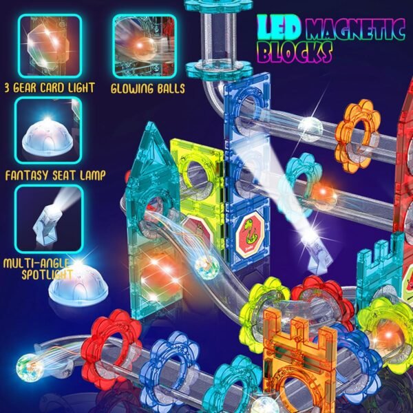 Glitter Bloques Magneticos Construccion Niños 3D Juegos Imanes, 81 Piezas Magnetic Tiles Juguetes, Multicolor Educativos Magnéticos Building Blocks Kit, Creatividad Regalos para Chicos Niñas